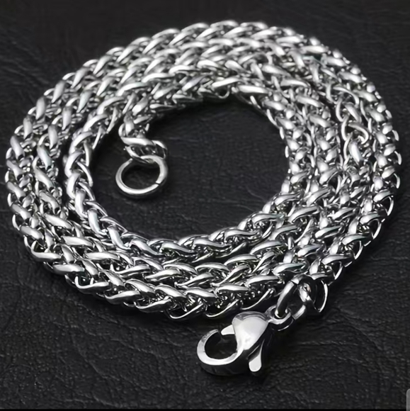 Men's Titanium Steel never fade thick French twist chain! 18" 🎁😍 - Picture 2 of 7